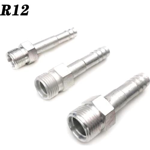 6 pcs )(straight) Automotive / Car air conditioning aluminum fittings, hose Joints R12 3/8,1/2,5/8 outer thread connector