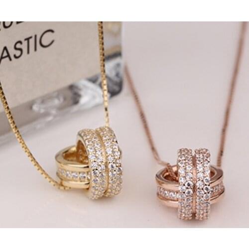 Wyplosz Sterling Silver Real 925 Necklaces Sets For Women Chain Vintage Jewelry Zircon Pendants Undefined Luxury 2021 Trend Gold