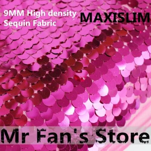 DIY Handmade High Quality 9MM High Density Sequin Lace Fabric for Important Occasions of Banquet Wedding 11 Colors 130cm Wide