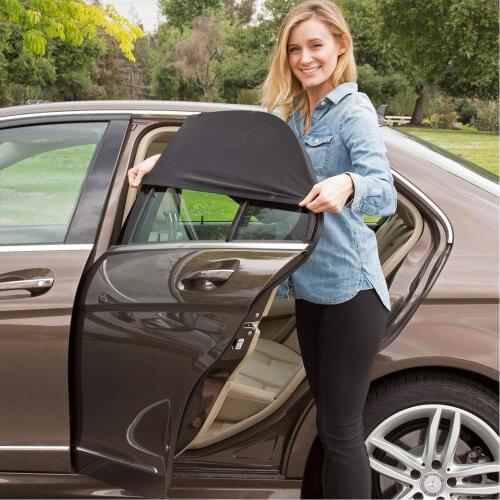 Durable Auto Sun Visor Rear Windshield UV Protection 125*55 2pcs Large Window Curtain Car SunShade