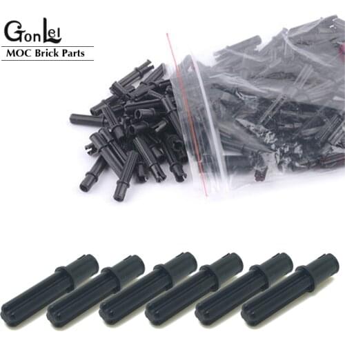 100Pcs/lot MOC PART 18651 Technical Axle Pin 3L with Friction Ridges Lengthwise and 2L Axle Building Blocks Bricks DIY Toys Gift