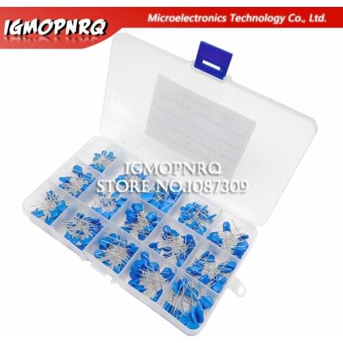 15Values*20PCS Capacitor Set High Voltage Ceramic Capacitors Assortment Assorted Kit Box 1nF 2.2nF 10nF 22nF 0.47nF 0.56nF-10nF
