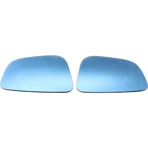 2Pcs Wing Mirror Glass Waterproof Clear View Blue Left Right Durable Rearview Mirror Glass for BMW 3/5/6/7/8 Series Car Supplies