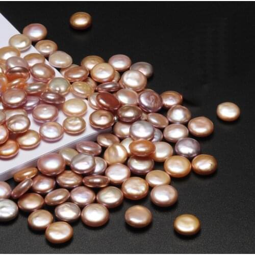3pcs/lot jewelry making natural beads coin shape genuine pearl freshwater pearl cultured top qualtiy