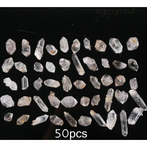 50pcs Natural Transparent Herkimon Diamond Quartz Point Rough Gem DIY Jewelry