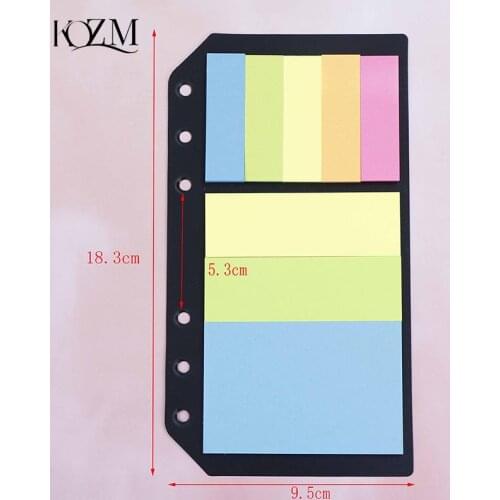 A5/A6/B5 Sticky Notes Planner Schedule Notebook Gifts Refill Organiser Sticker 6 Holes Binder Dairy Memo Divider Sticker