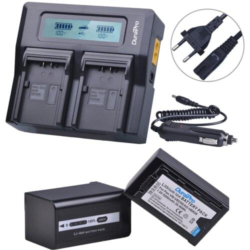 2Pc 5200mAH VW-VBD58 VBD29 VBD58 VBD78 AG-VBR59 Battery+LCD Quick Charger for Panasonic AJ-HPX260MC,HPX265MC,PX270,PX285MC,PX298