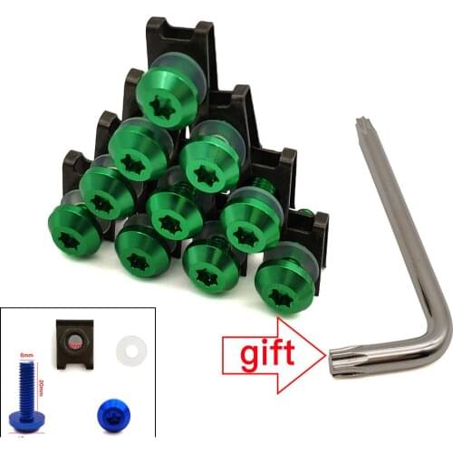 Aluminium Motorcycle 6mm Fairing Bolts Fastener Clips Screw Spring Nuts For Suzuki rm 85 125 250 rmx 250 rmz 250 450 drz 400 sm