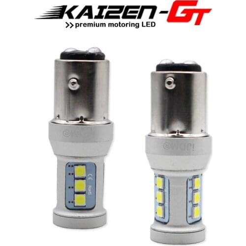 Error Free 6000K Xenon White 1157 P21/5W BAY15d Car LED Bulbs 12-SMD 3030 For 2015-up Jeep Renegade Daytime Running Light DRL