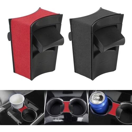 Car Storage Case Cup Holder Bottle Coffee Stand Clip Armrest Fasteners Organizer Automobile Accessories For Tesla Model 3 Y 2021