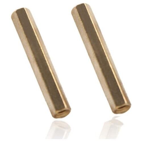 Free Shipping 50pcs/lot M3*25 M3x25 Female-female Brass Standoff Spacer M3 Female x M3 Female 25mm