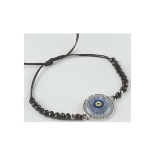 Evil eye Figured Pearl Crystal Bracelet