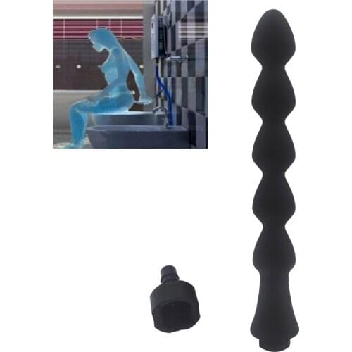 CamaTech Anus Vaginal Cleaner Silicone Enema Syringe Parts Butt Plugs Anal Beads Enema Nozzle Attachment For Water Hose Sex Toys