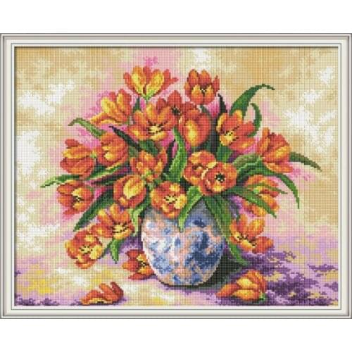 Colorful Tulips 5D DIY Diamond Painting Full Square Rhinestone Pictures Cross Stitch Diamond Embroidery Icons Mosaic Home Decor