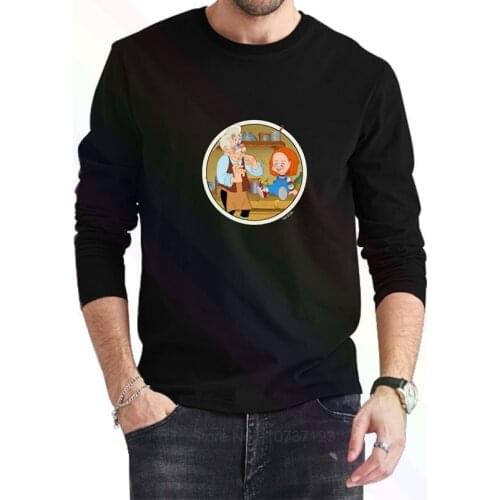 Geppetto Builds Chucky Logo Classic Black T-Shirt 2021 Newest Summer Mens Long Sleeve Popular Tees Shirt Tops Novel Unisex