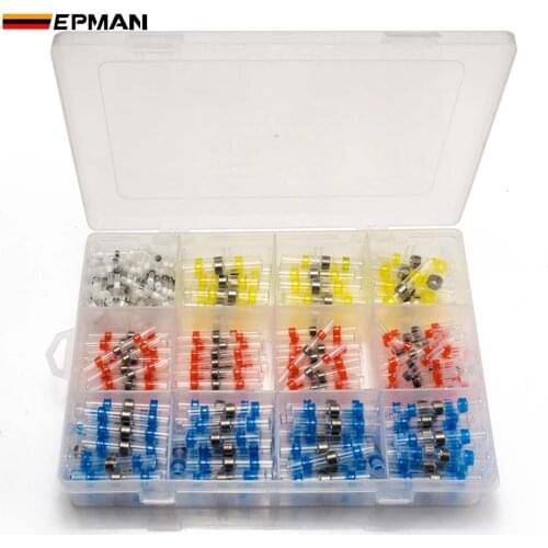 EPMAN 300Pcs Solder Seal Sleeve Heat Shrink Butt Waterproof 26-10 AWG Wire Splice Connector EP307GP300