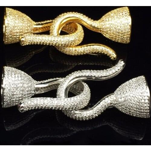 Exquisite micro-road Zircon Classic question mark Shape copper jewelry connector found pendant