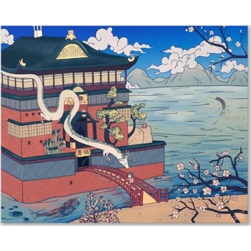 Canvas Hd Prints Hayao Miyazaki Pictures Wall Artwork Dragon Painting Gift Home Decoration Modular Poster Living Room No Framed