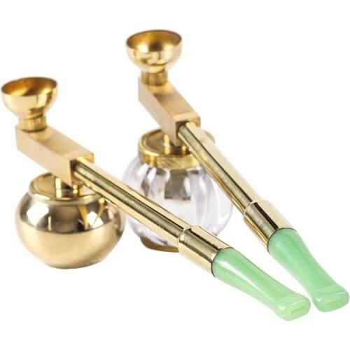 Brass Hookah Dry Tobacco Bag Filter Cigarette Holder Retro Filter Smoking Pipe Long Rod Photo Performance Prop Mouthpiece Cigar