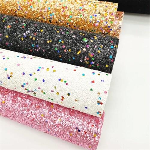 A4 sheet mixed colors chunky glitter sheet for bow
