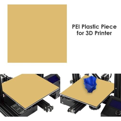 3D Printer PEI Sheet 120/150/157/235/254/305mm for 3D Printing Build Surface with 3m Adhesive Tape Polyetherimide Ultem Sheet