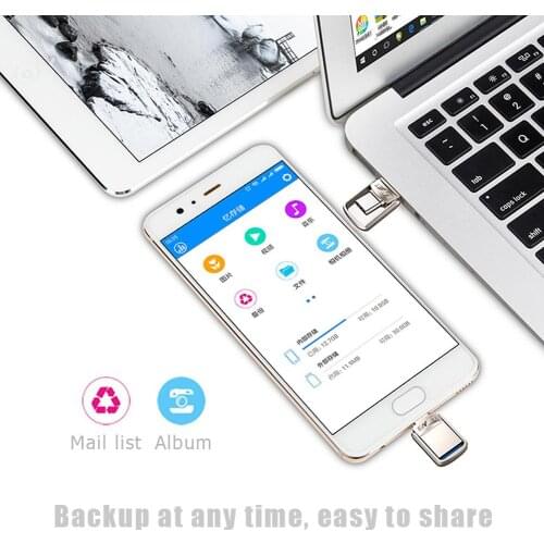 Metal 32/64/128 GB USB Flash Drive Disk EAGET USB3.0 Flash Drive Memory Stick OTG Type C Mini Pen Drive For Laptop Notebook PC