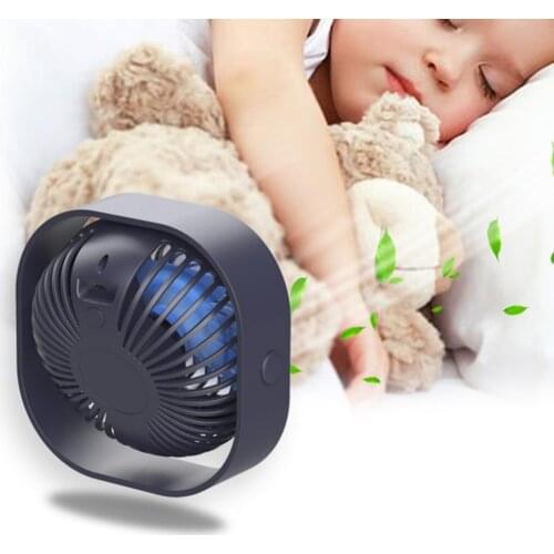 Mini Cooling Fan Portable Low noise design 3 levels Adjustable USB Rechargeable Desktop Cooling Fan Home Office Cooler