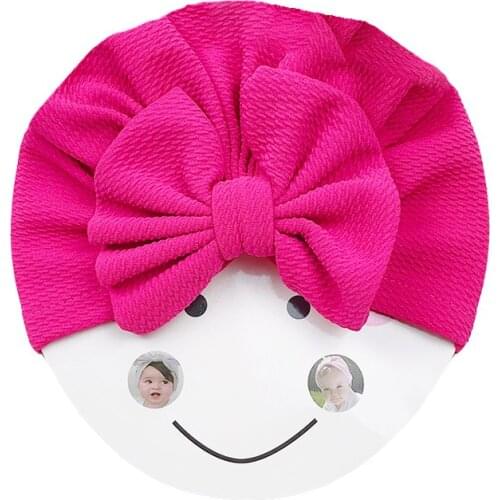 Fashion Baby Beanie Hats Solid Turban Headscarf For Girl Elastic Caps Girls 16 style Baby Cap Bow Tie Infant Accessories