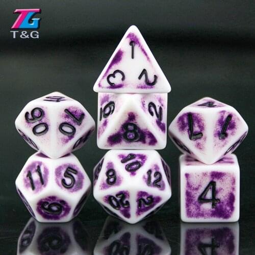 Special Effect Dice Set Polyhedral Dice for DnD Tabletop RPGs Games D4 D6 D8 D% D10 D12 D20 Entertainment