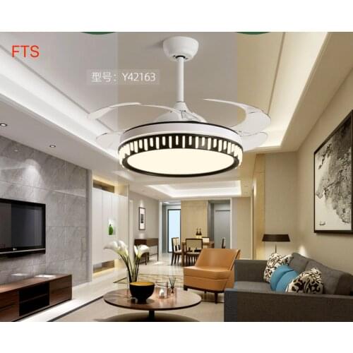 Invisible fan light living room bright atmosphere bedroom highlight fan light remote control nordic ceiling fan light