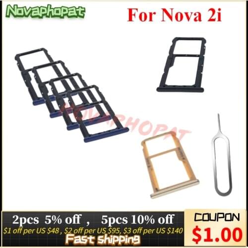 Novaphopat For Huawei Nova 2i SIM Card Tray Holder Micro SD Slot Socket Adapter Replacement + Tracking
