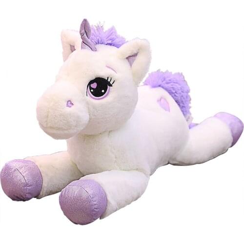 2020 New 110-60cm Unicorn Plush Toy Soft Stuffed Popular Cartoon Unicorn Dolls Animal Horse Toy High Quality Toys for Children