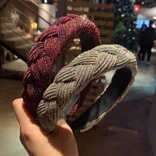 Oaoleer Fashion Women Hairband Cross Braid Headband Multi-layer Cross Knot Hairband Wide Side Turban Hair Accessories