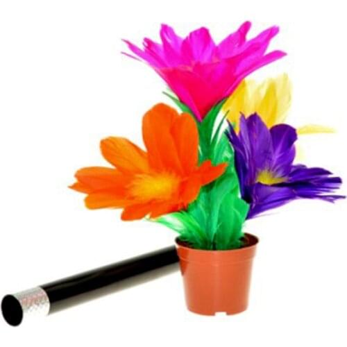 Appearing Flower In Pot From Wand /Stick to Flower (Large size) Best for Stage Magic Tricks Illusion Props Comedy Mentalism