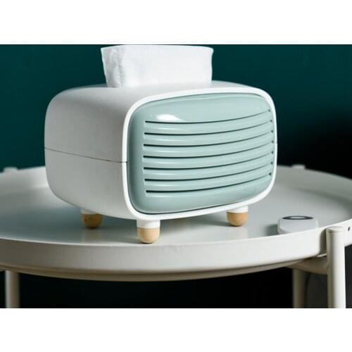 Retro Tissue Case Box Container Radio Model Home Car Towel Napkin Papers Box Case Table Decoration