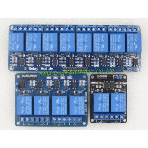 With optocoupler 2 channel relay kit modules relay control panel PLC relay 5V 4 channel & 8 channel (relay module Kit)