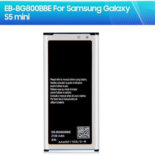 SAMSUNG Original Battery EB-BG800CBE EB-BG800BBE For Samsung GALAXY S5 mini S5MINI SM-G800F G870a G870W EB-BG800BBE 2100mAh NFC