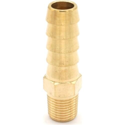 1/8" NPT Male x 3/8" Hose Barbed Tail Brass Fuel Fittings Connectors Adapters Max Pressure 229 PSI