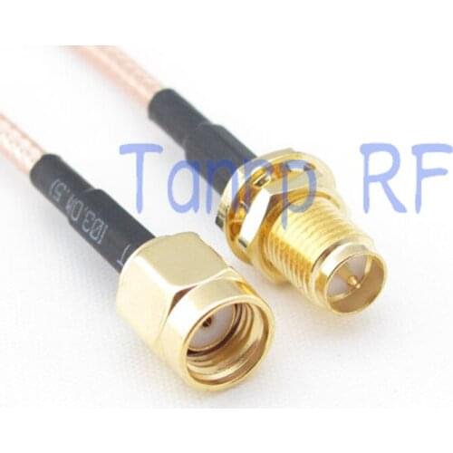 2PCS 20CM Pigtail coaxial jumper cable RG316 extension cable 8INCH RP-SMA female to RP-SMA male plug RF adapter connector