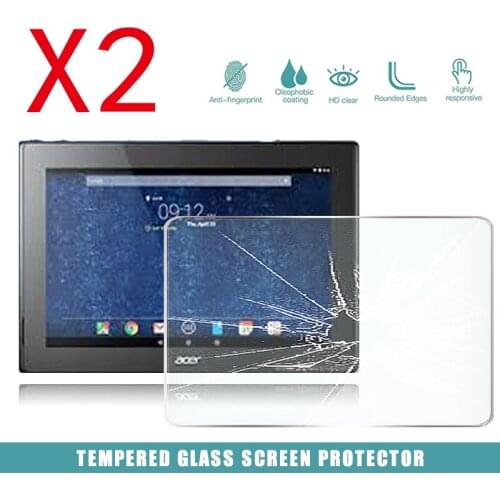 2Pcs Tablet Tempered Glass Screen Protector Cover for Acer Iconia Tab 10 A3-A30 10.1" Anti-Screen Breakage Tempered Film