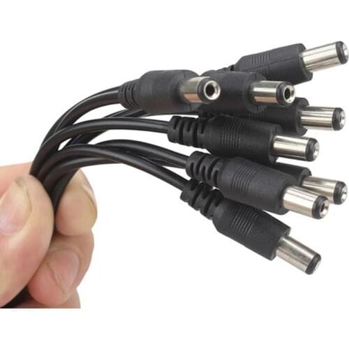 20cm Length 1 Female to 8 Male DC Power Cable Splitter Plug Line Cord Adapter 85WD