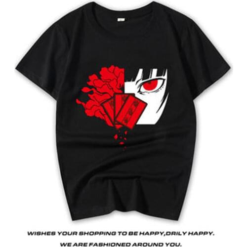 Anime Kakegurui Jabami Yumeko Short Sleeve Women Men T-shirt Cosplay Costume Halloween