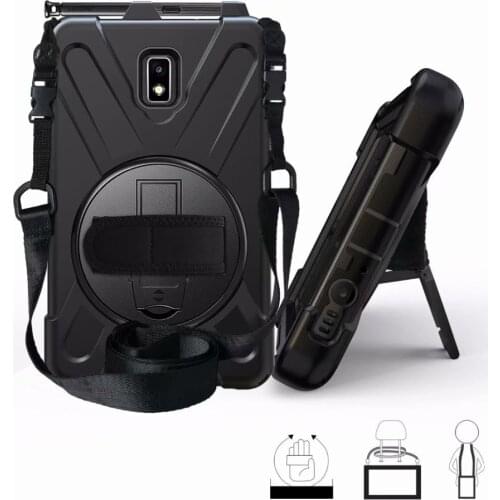 360 Degree Case for Samsung Galaxy Tab Active 2 8.0 T390 T395 SM-T395 tablet Silicone Hard Cover+Neck Strap & Hand Strap +pen