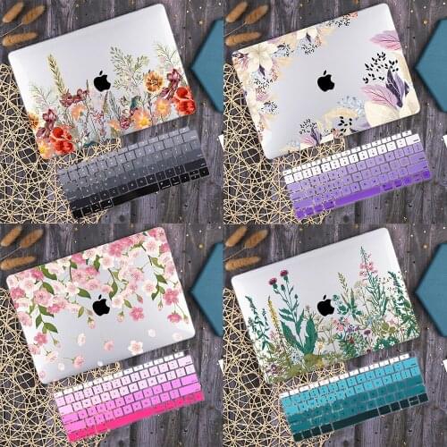 Redlai Laptop Case for MacBook Air 13 inch Case A2337 A2179 A1466 Flower Plastic Hard Cover for Mac Pro 13 Touch bar A2338 A2289