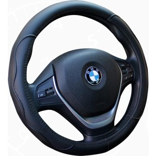 M 37-38cm Car Steering Wheel Covers Winter Warm Soft Short Plush Styling Universal Interior Accessories Car-styling