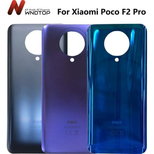 For Xiaomi Poco F2 Pro Battery Cover Back Glass Rear Door Housing Case POCO F2 Pro Back Panel M2004J11G Battery Cover