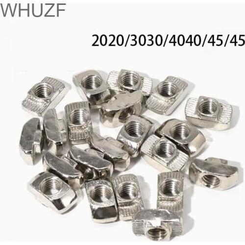 M3 M4 M5 M6 M8 Hammer Head t Nut Drop in Fasten Connector Slide Nut for EU 2020 3030 4040 4545 Aluminum Profile