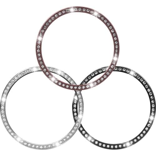 Fashion Bezel Women Diamond Metal Ring for Samsung Galaxy Watch 3 41mm 42mm 46mm Adhesive Case Anti Scratch Bumper Steel Cover