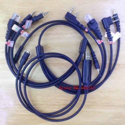 Multi-function 8 in 1 usb programme cable for kenwood baofeng hyt motorola yaesu for icom walkie talkie car radio