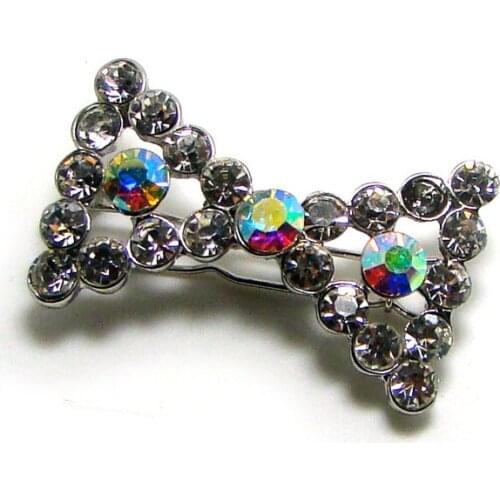 Fashion stylish Infinity Headwear crystals bow clips Gum Hairpins barrette hair bridal jewelry accessries for lady 6pcx